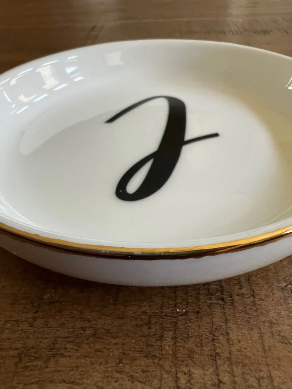Monogram J Trinket Dish